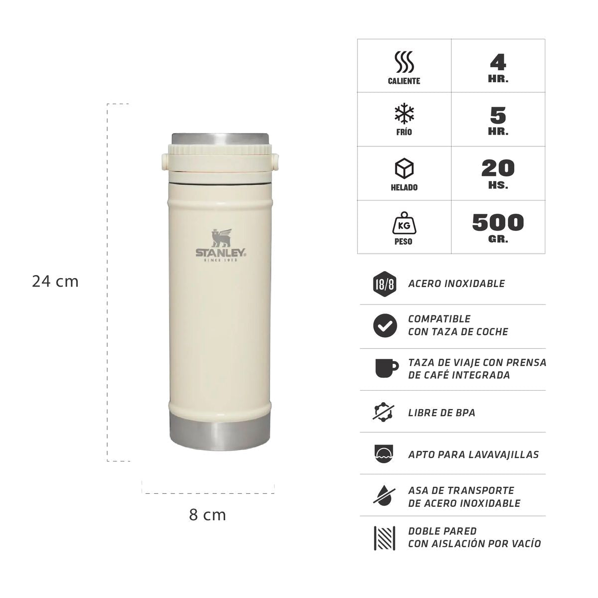 Cafetera de Viaje Stanley Prensa Francesa | 473 ml