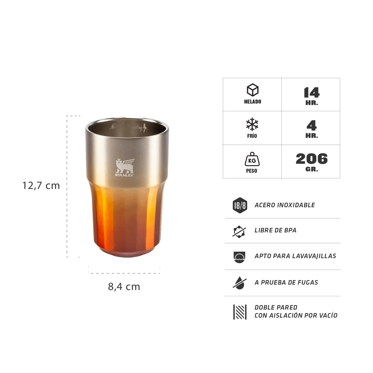 Vaso de Cerveza Stanley The Golden Hour Prismatic | 408 ml