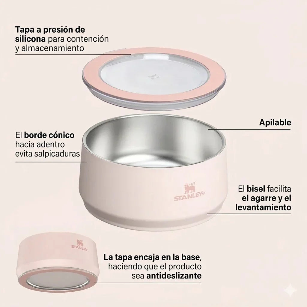 Plato para mascotas Stanley Rose Quartz | 710 ml