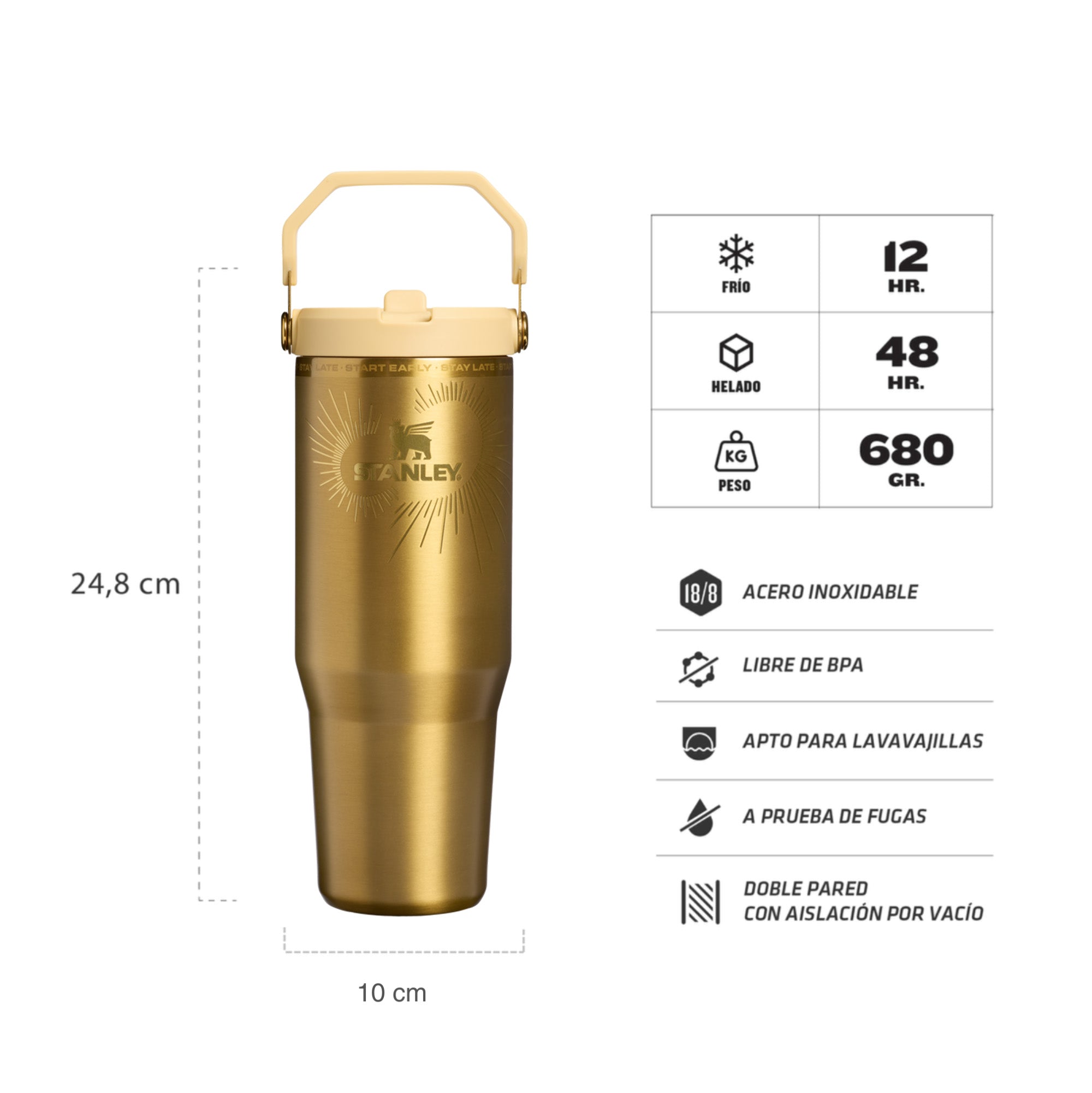 Botella Flip straw tumbler 887 ml – Messi x Stanley 1913
