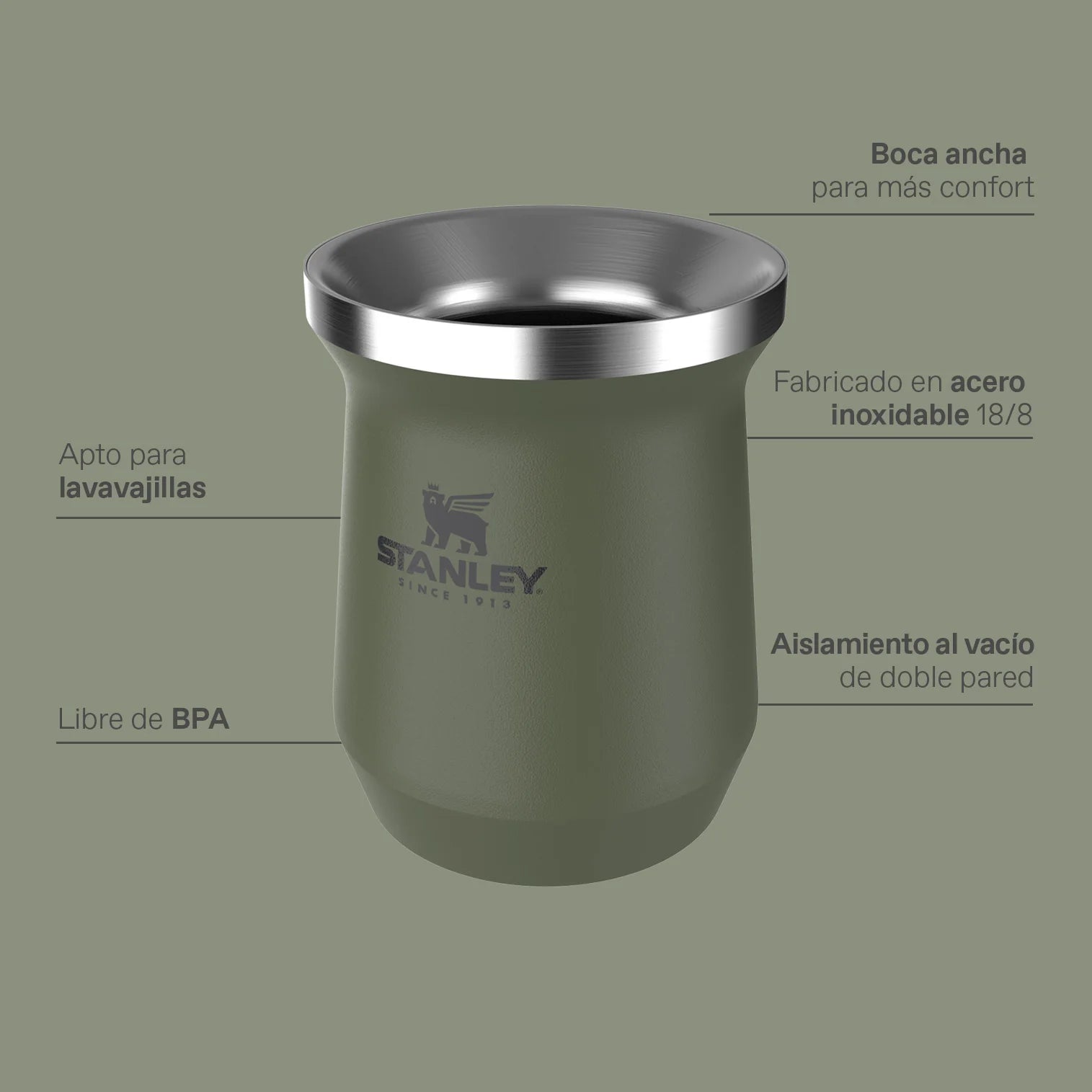 Termo Stanley Mate System 1.2L + Mate Stanley 236ml de Regalo