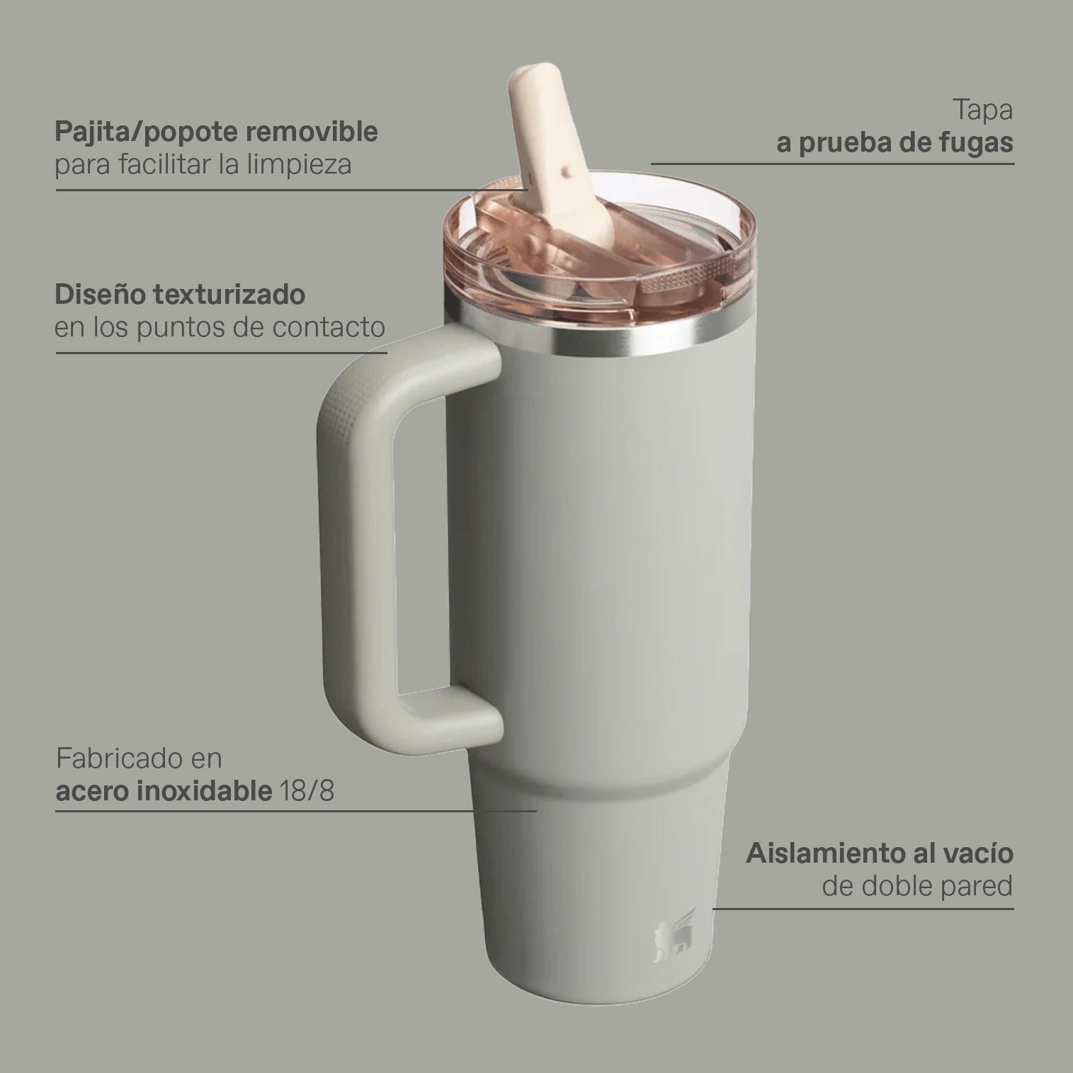 Vaso Stanley Quencher ProTour Flip Straw | 887 ml