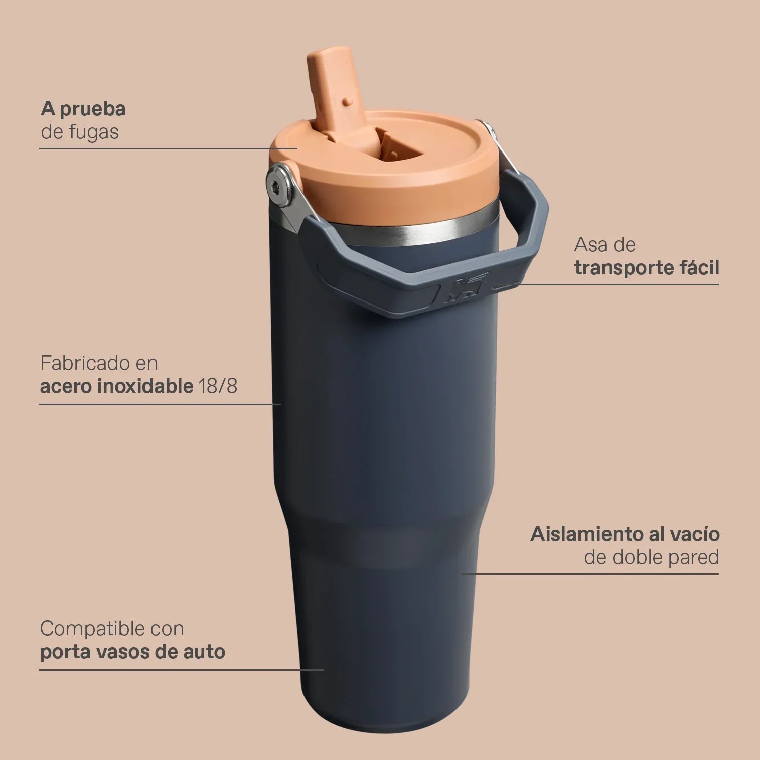Botella Térmica Stanley Flip Straw Tumbler SportClub | 887 ml